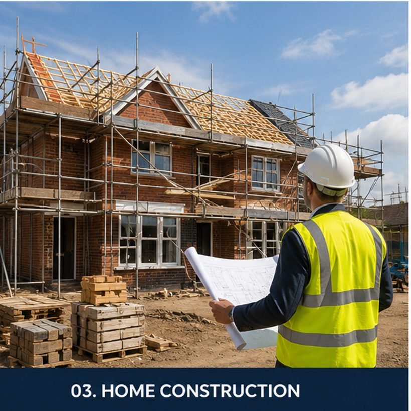 Home construction site in the UK